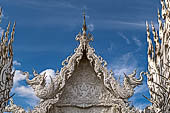 Famous Thailand temple or white temple, Wat Rong Khun,at Chiang Rai province, northern Thailand. 